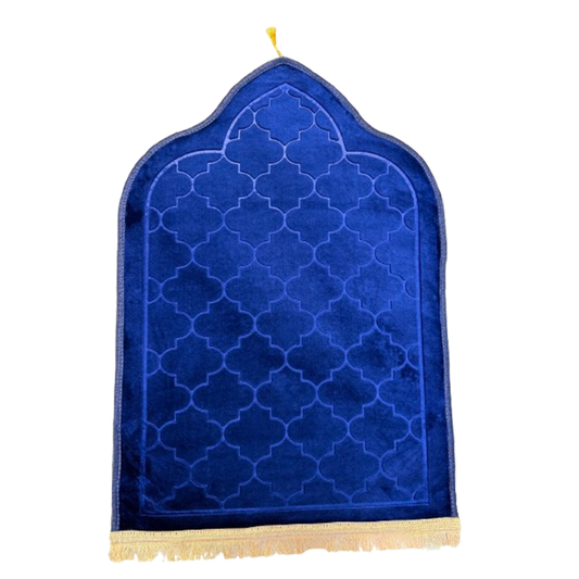 Tapis De Prière Brodé - Bleu Royal